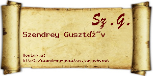 Szendrey Gusztáv névjegykártya