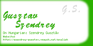 gusztav szendrey business card