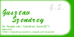 gusztav szendrey business card